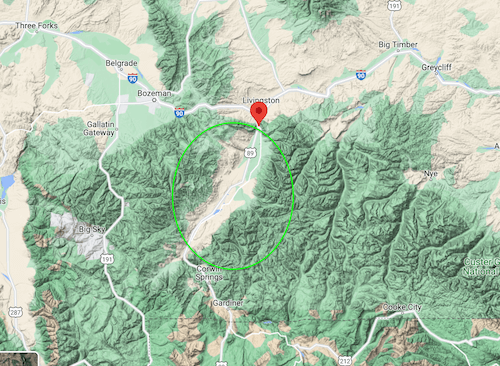 paradise valley montana map