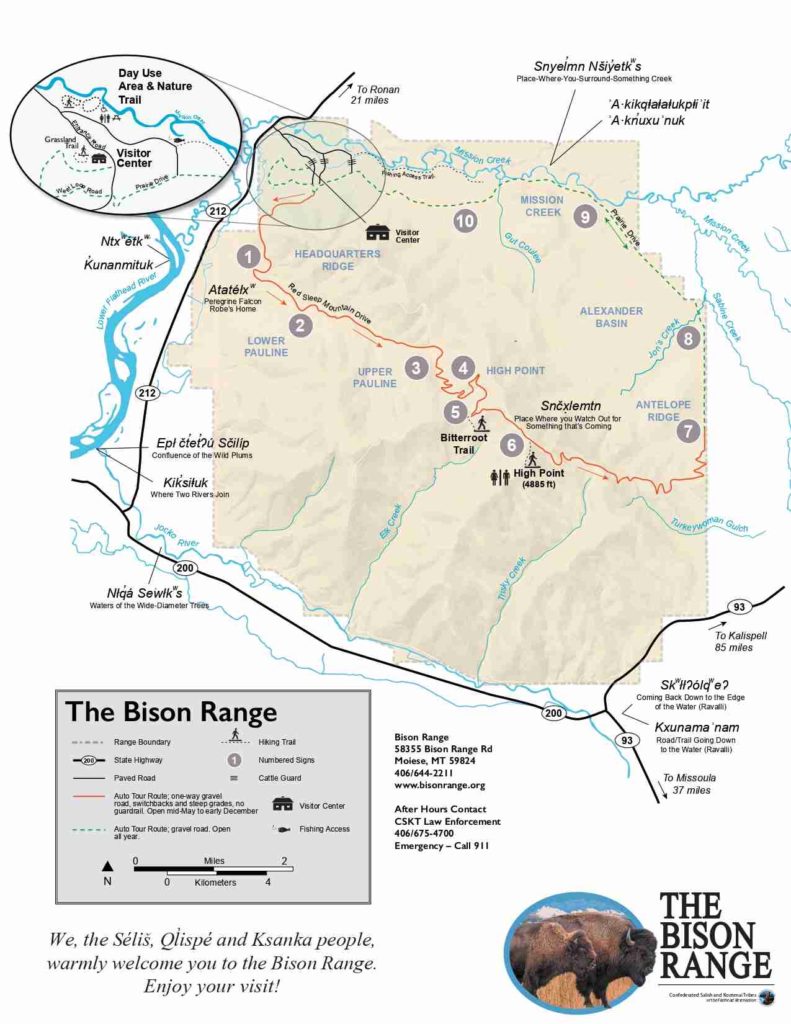 national bison range montana map