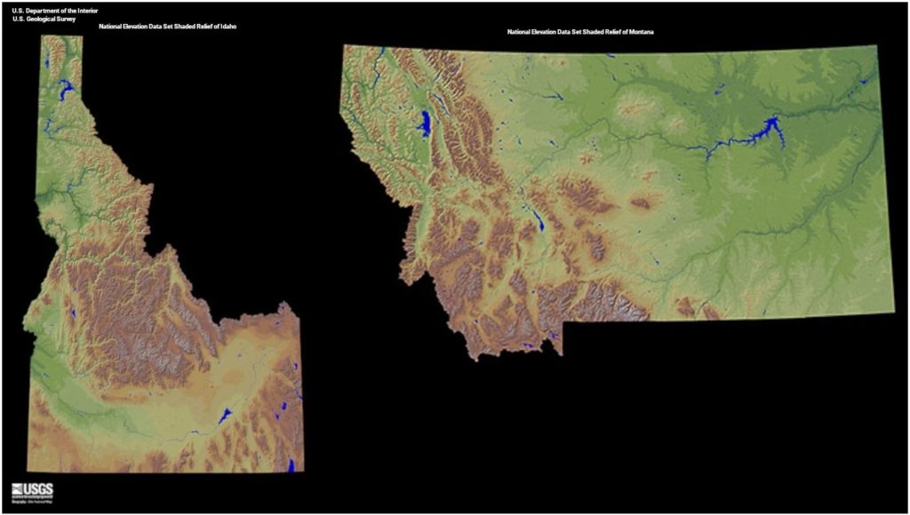 montana vs idaho geography