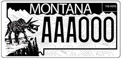 montana license plate designs Fossil Rims