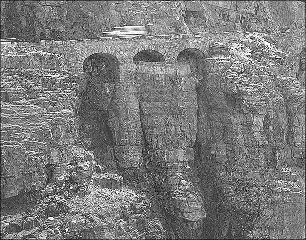 glacier national park history sun road triple arches