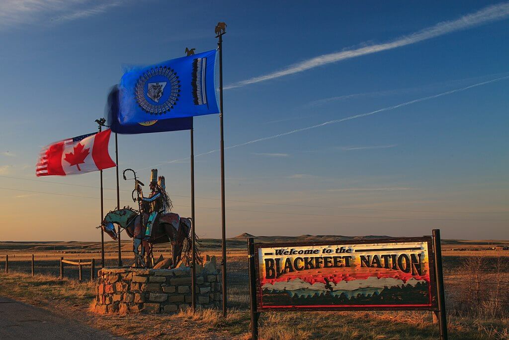 blackfeet indian reservation entrance