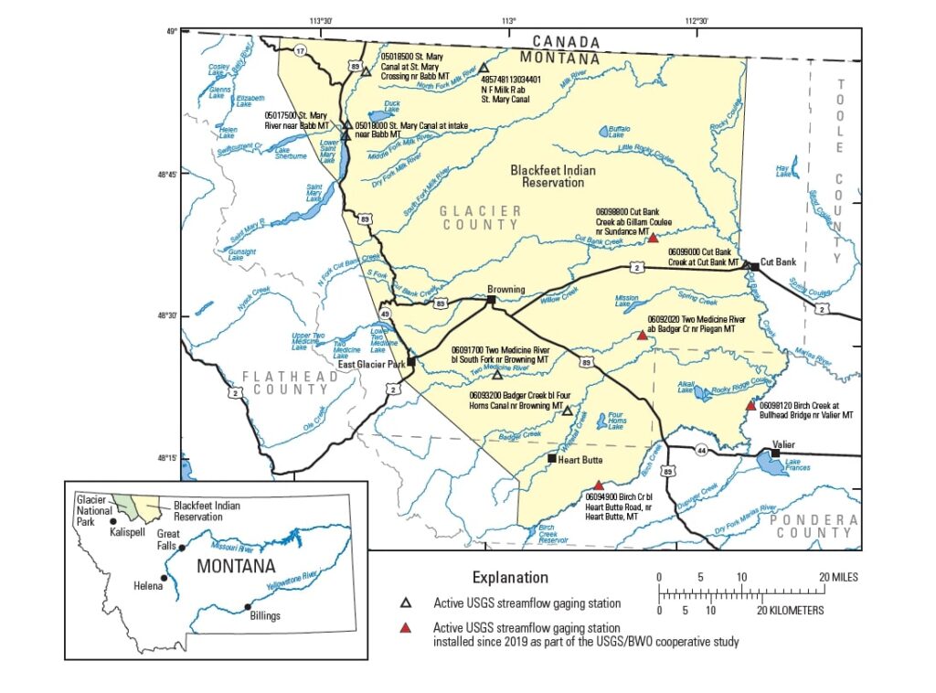 blackfeet indian reservation map