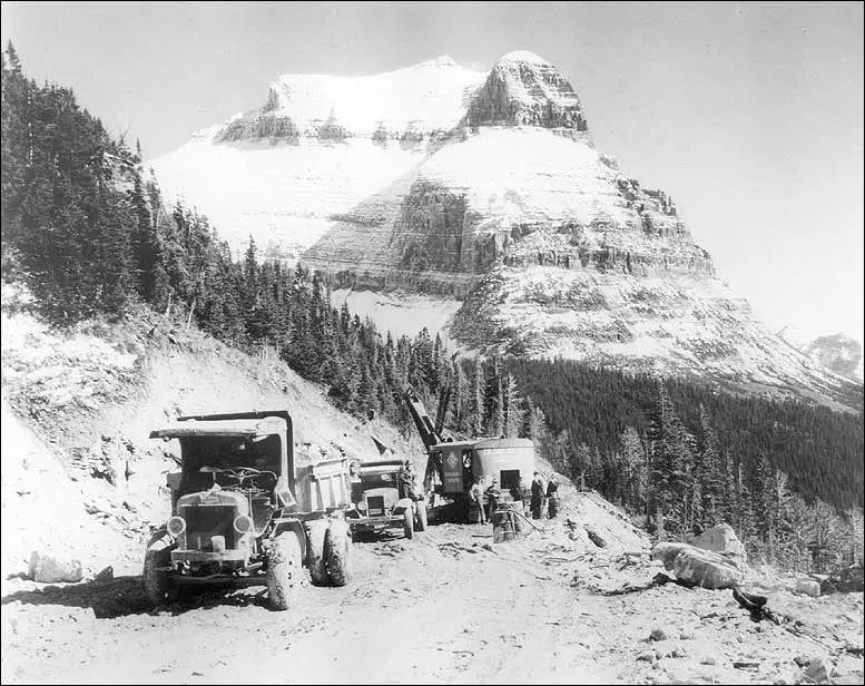 glacier national park history sun road construction