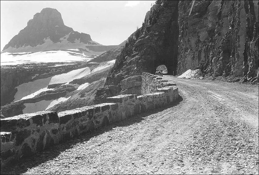 glacier national park history sun road east