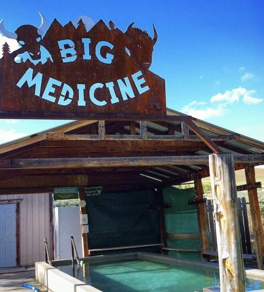 hot springs near glacier national park big medicine