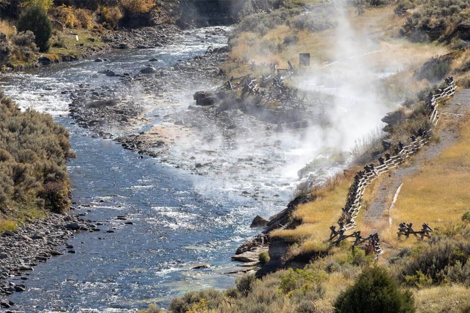 hot springs near billings montana boiling river