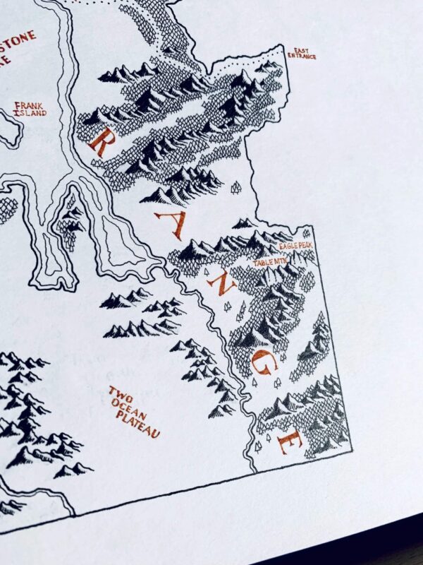 montana beyond hand drawn yellowstone national park map