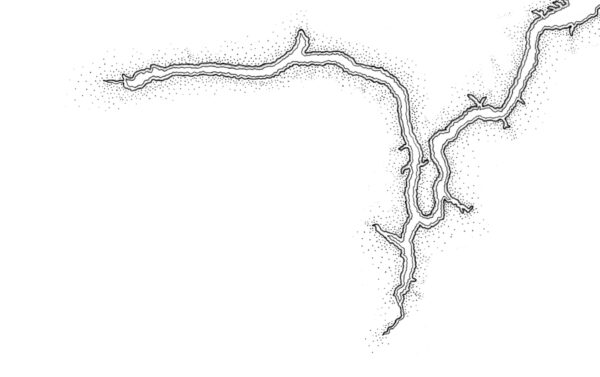 Fort Peck Lake Silhouette Map Montana Beyond