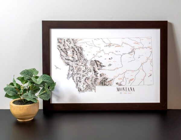 montana beyond montana map wall art